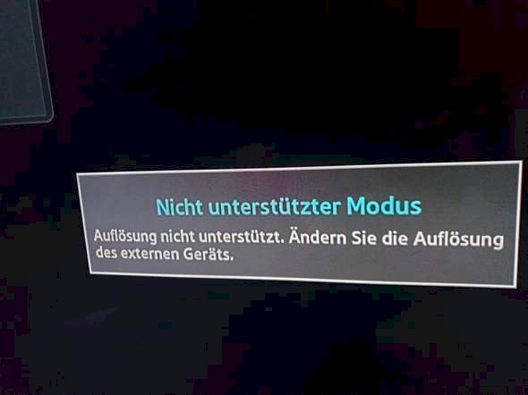 Not supported resolution