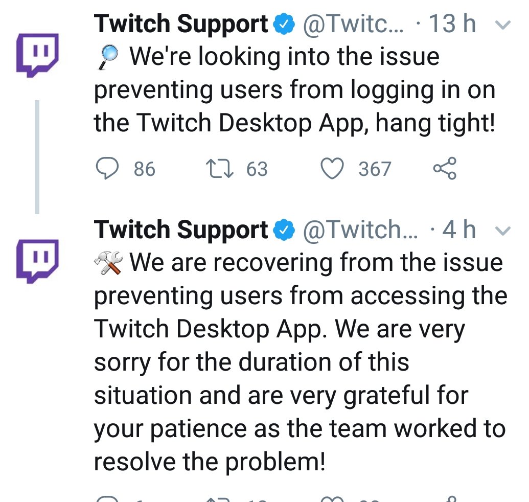 Twitch premanent internet connection error