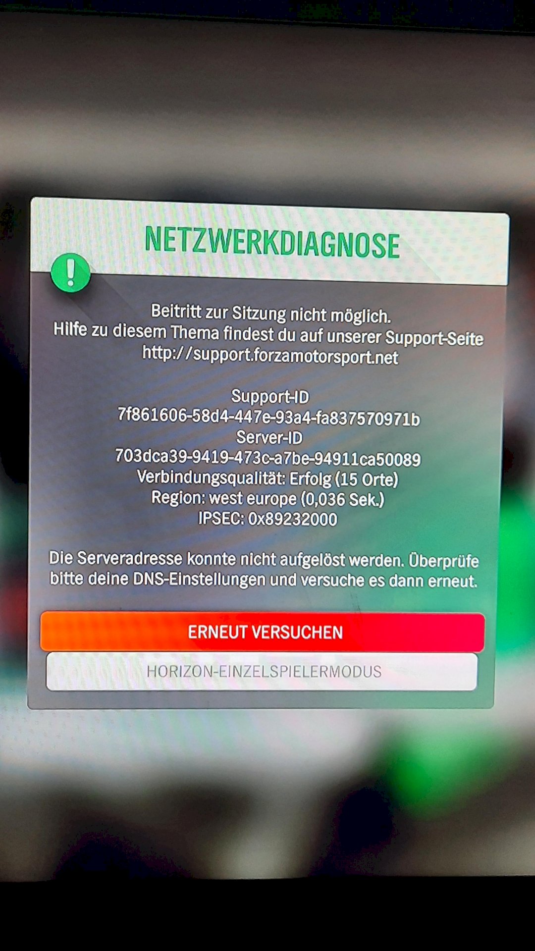 Forza Horizon 4 Xbox Online Problem