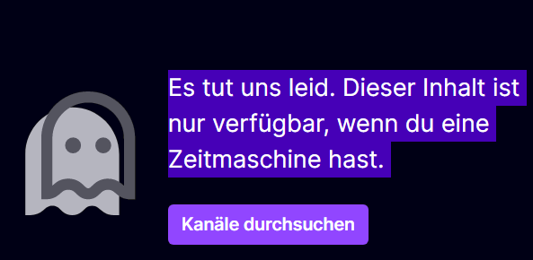 What does this message from Twitch mean