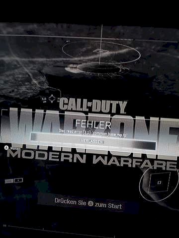 Warzone Disc read error