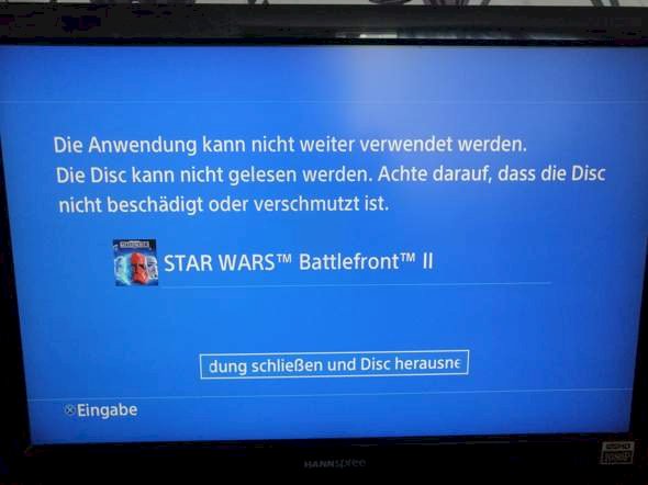 My PS4 game no longer loads Star wars Battlefront II