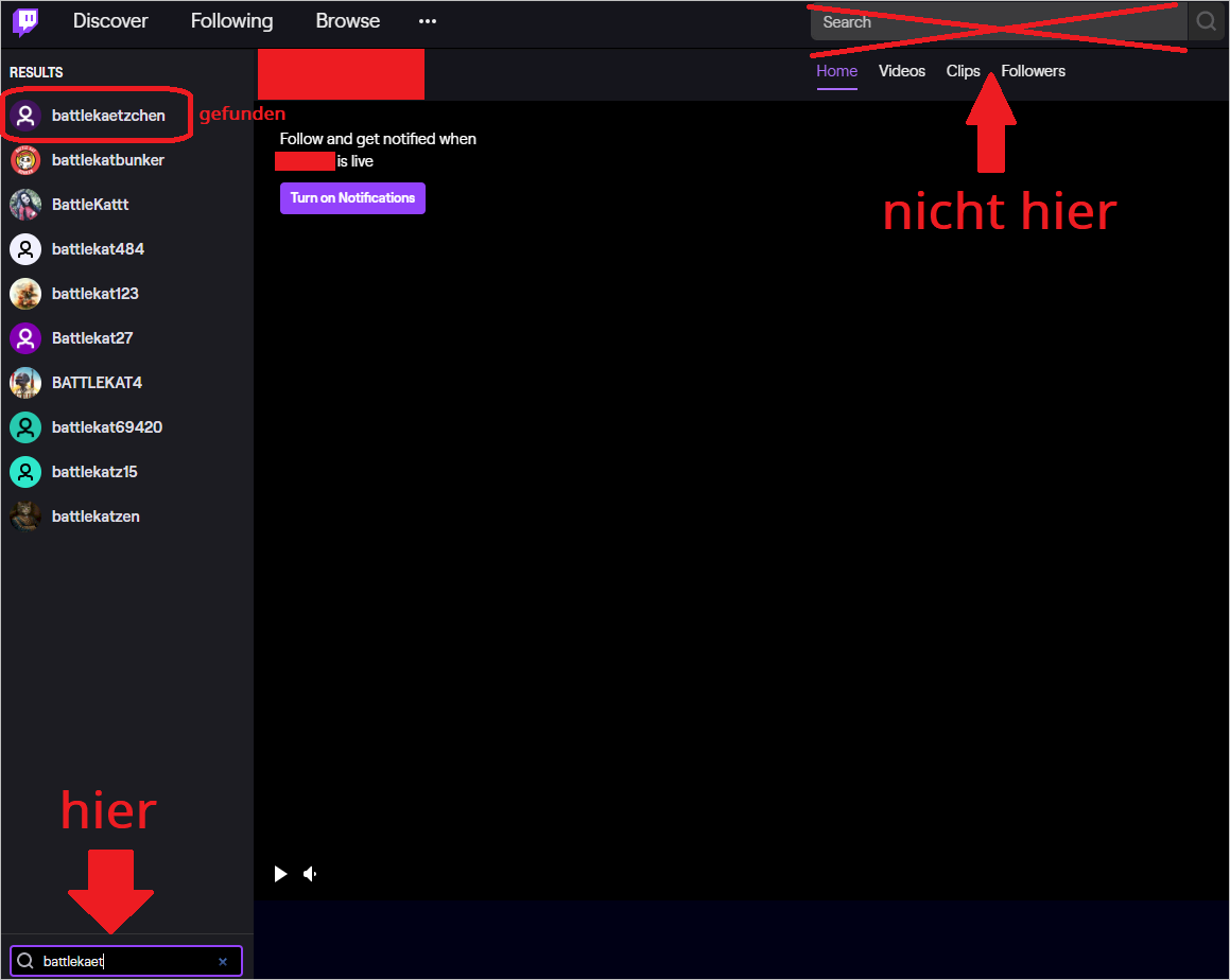 Why can t I find channels on Twitch