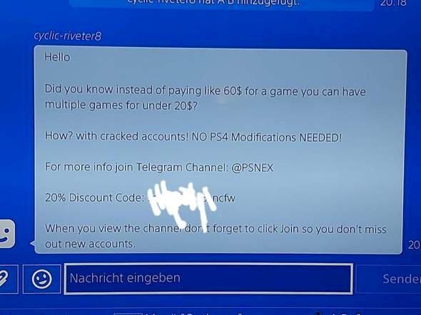 PS4 cheater