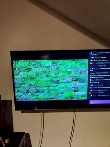 Twitch error image on the TV