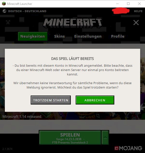 Minecraft modpacks do not start on Twitch