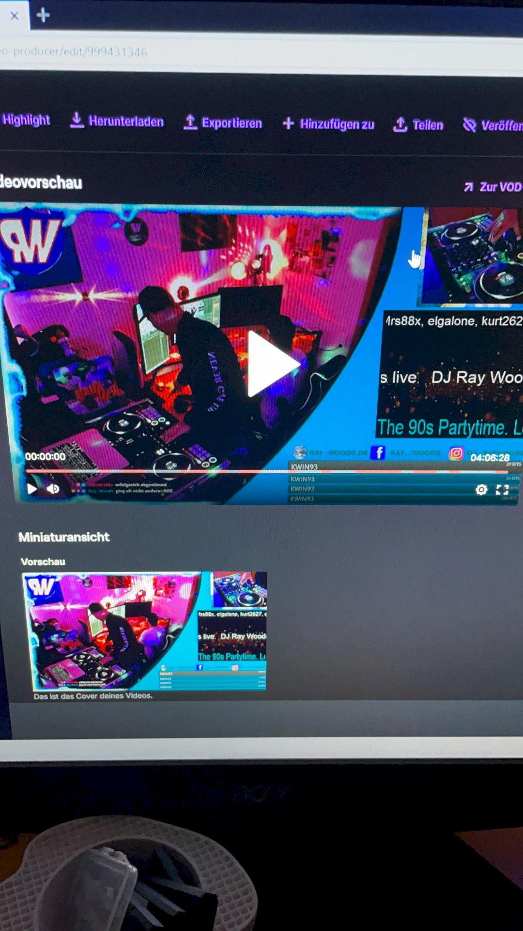 What camera setting do I need on Twitch
