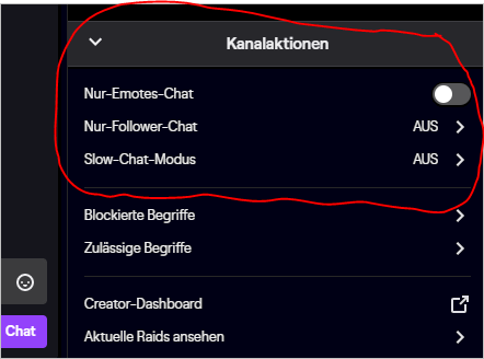 How can I set who can write to me in Twitch Chat or that everyone can write to me - 1