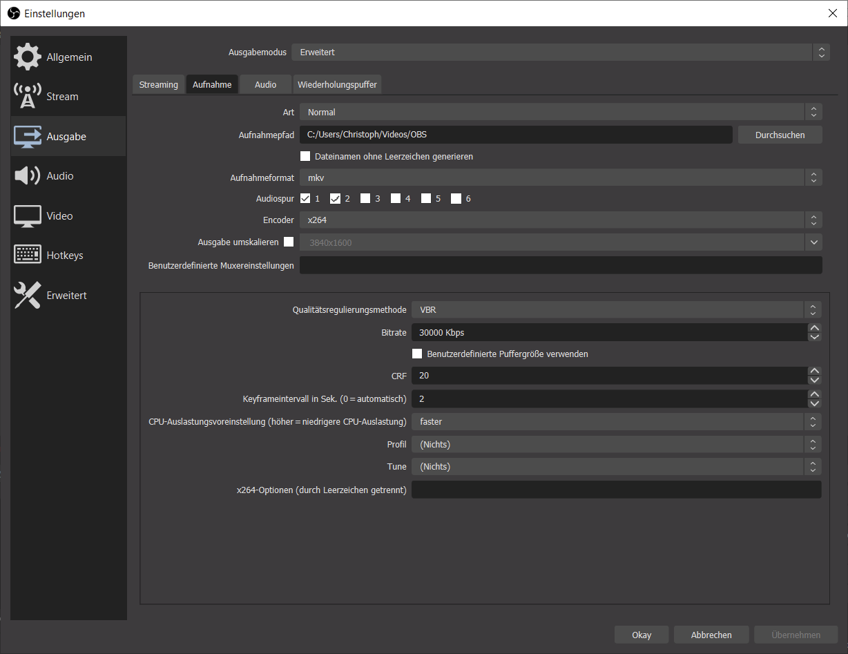 Which settings
