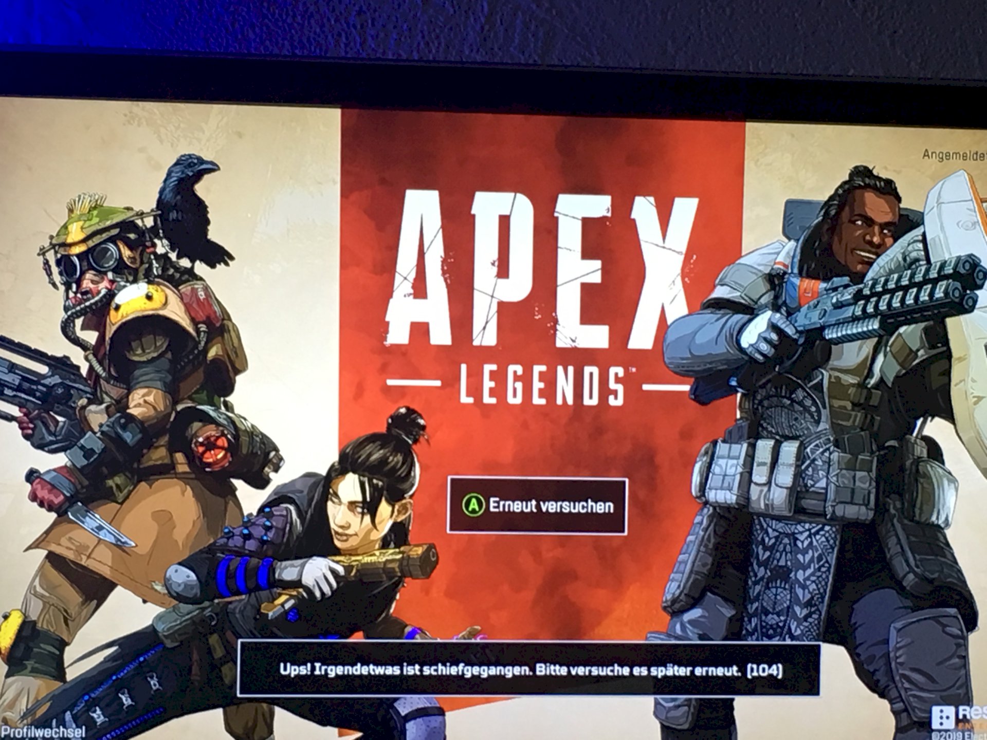 Apex Legends does not start on the Xbox