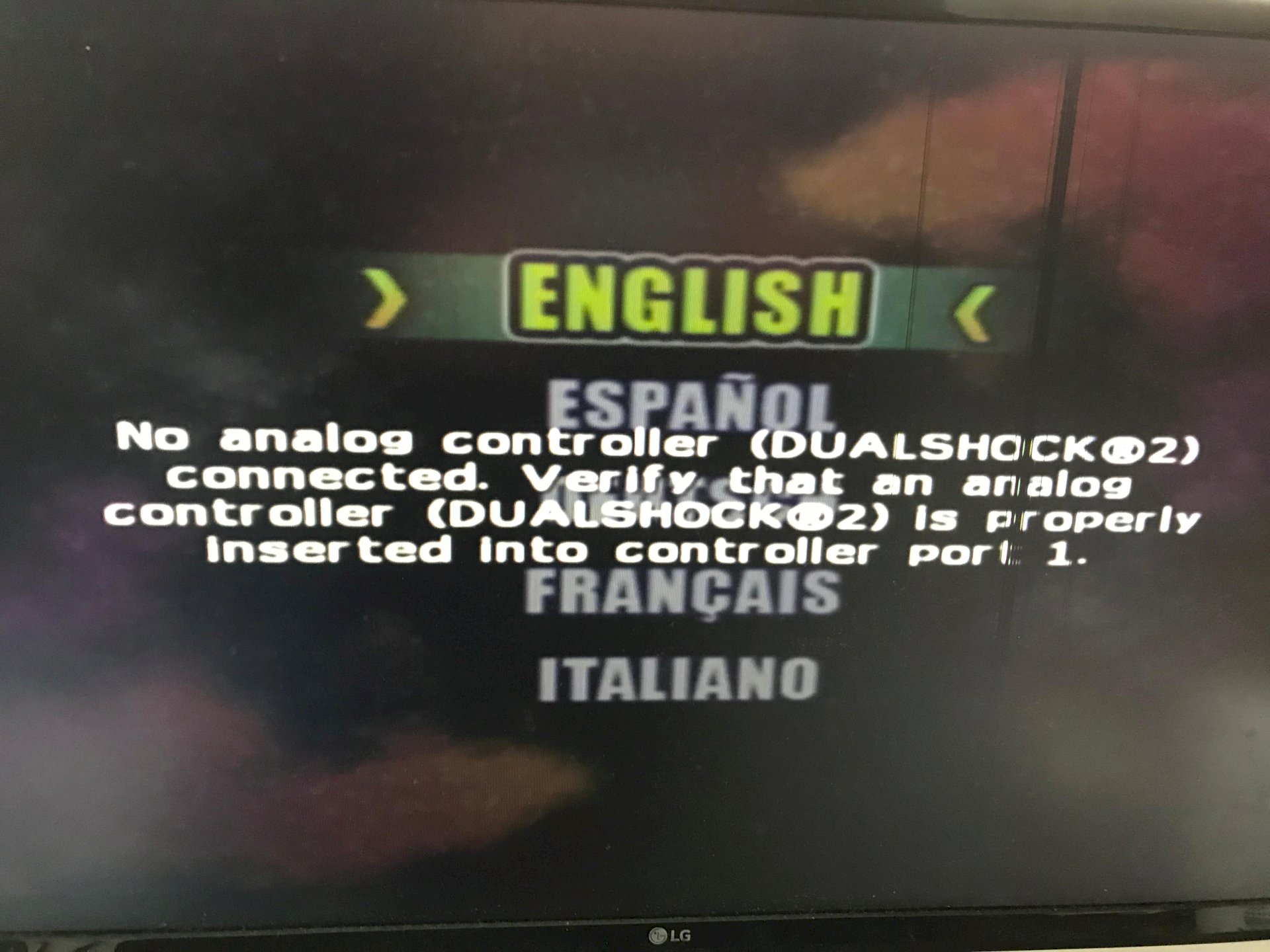 Playstation 2 controller error message while playing - 2
