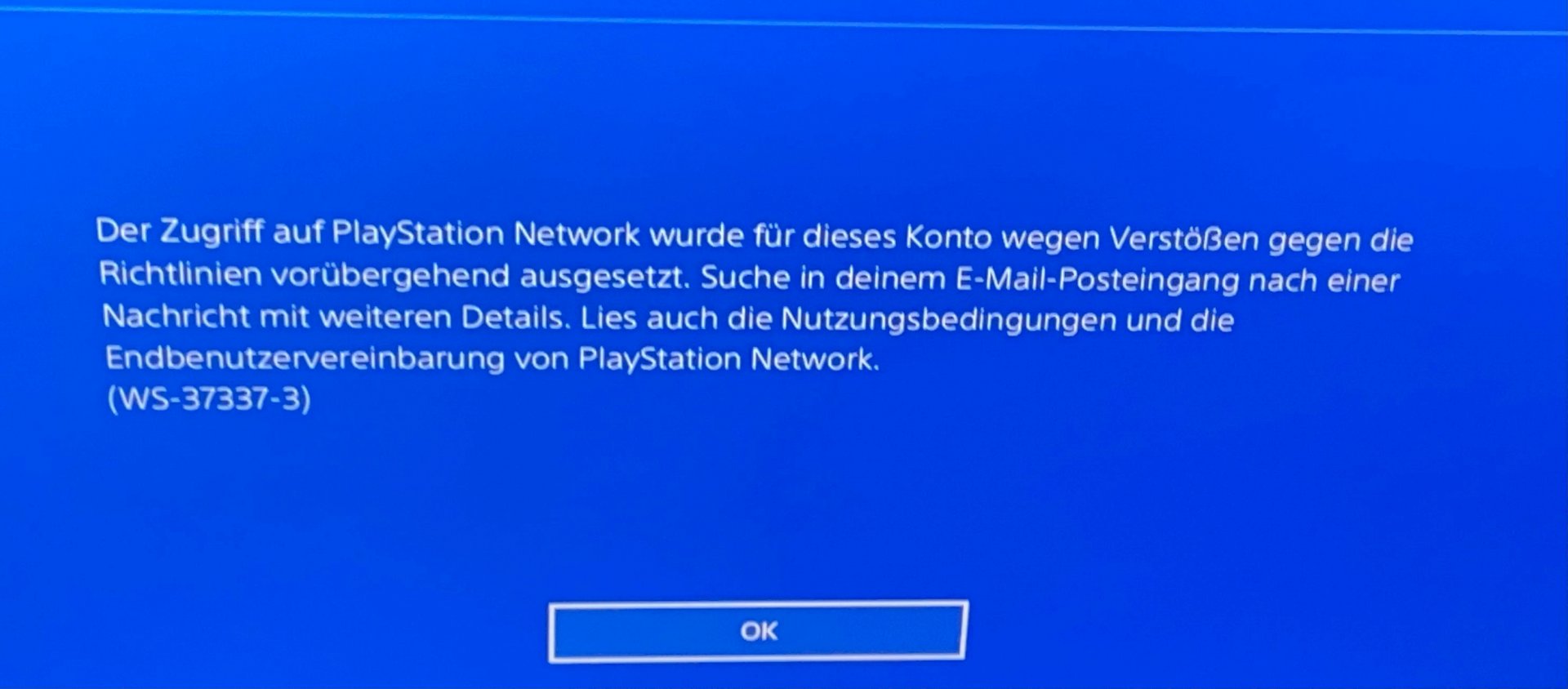 How long is my Ps4 5 locked