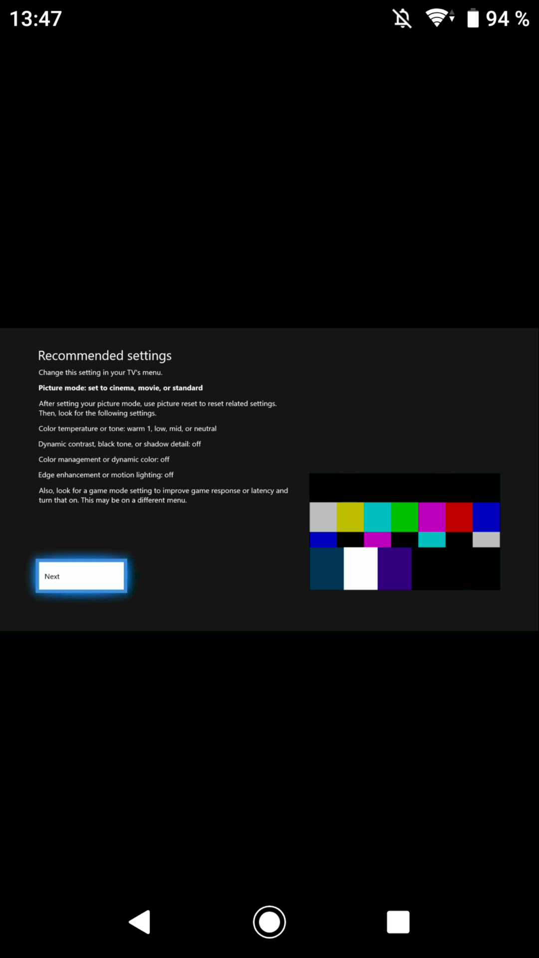What s up with xbox one x menu Tv calibration