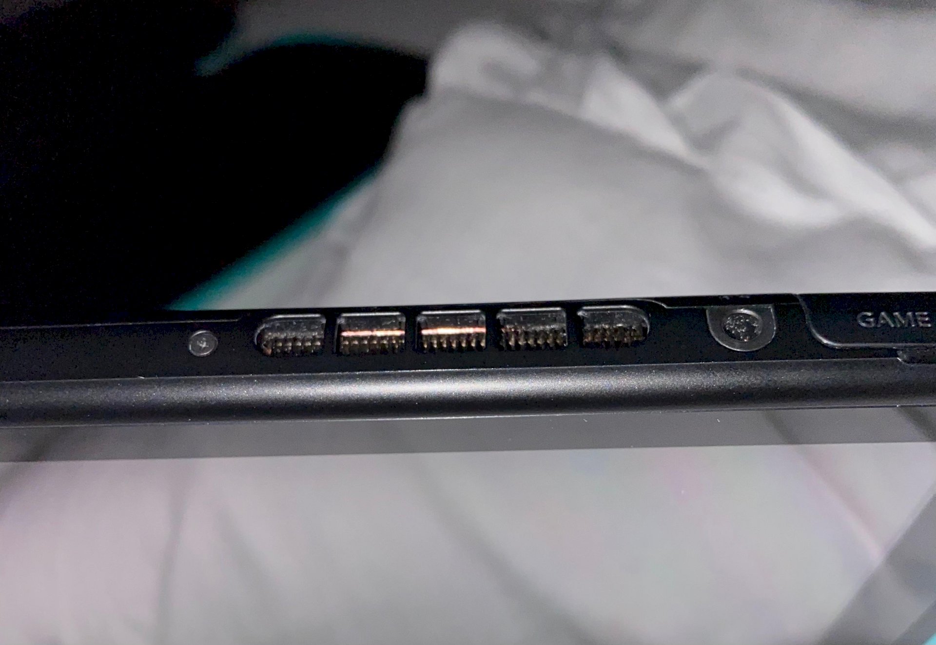 Nintendo Switch ventilation slots lit