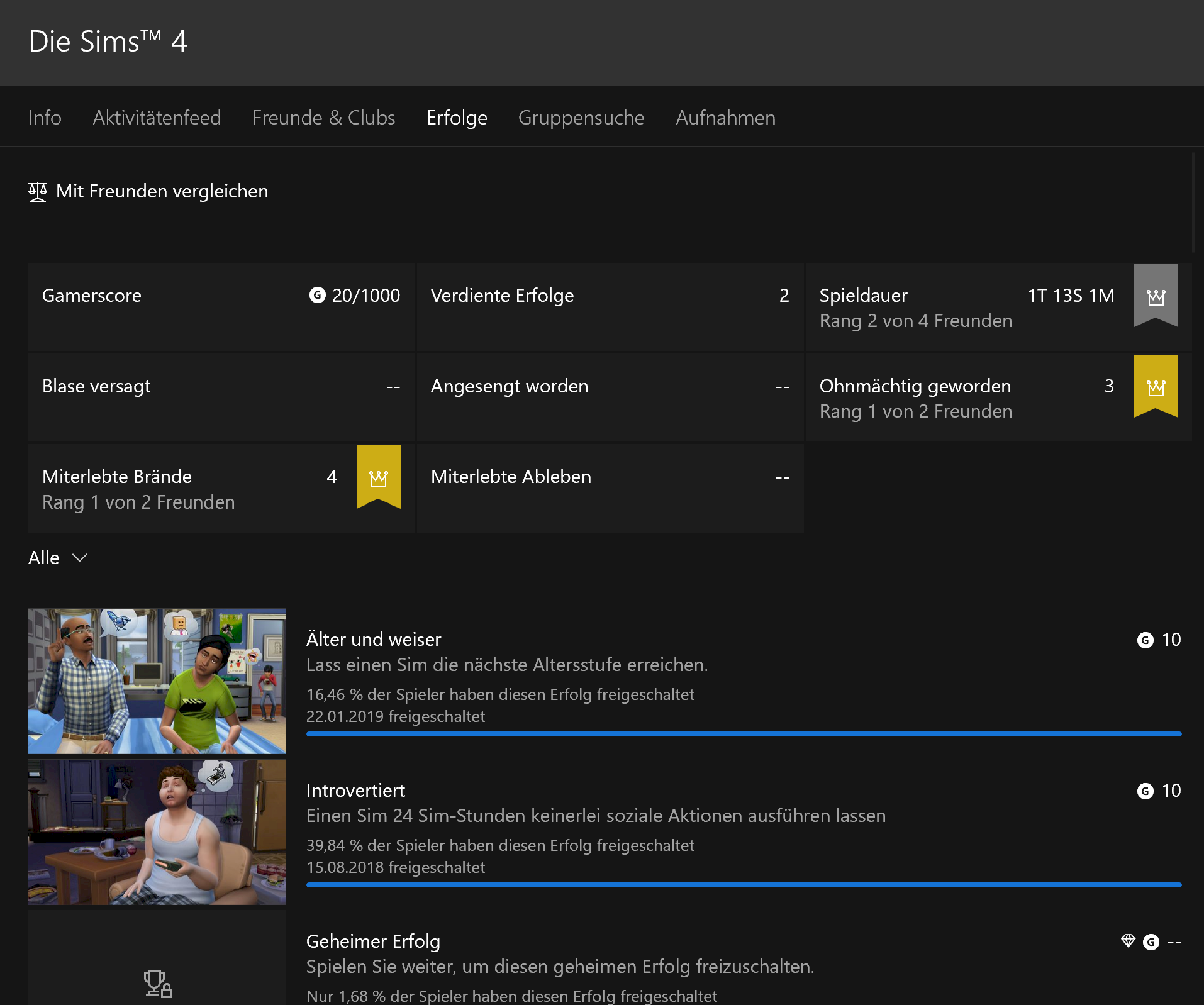 XBOX App Windows 10 Hours View Game hours