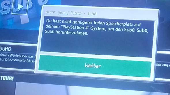 Ps4 Minecraft storage space supposedly full