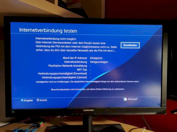 PS4 internet connection not possible - 1