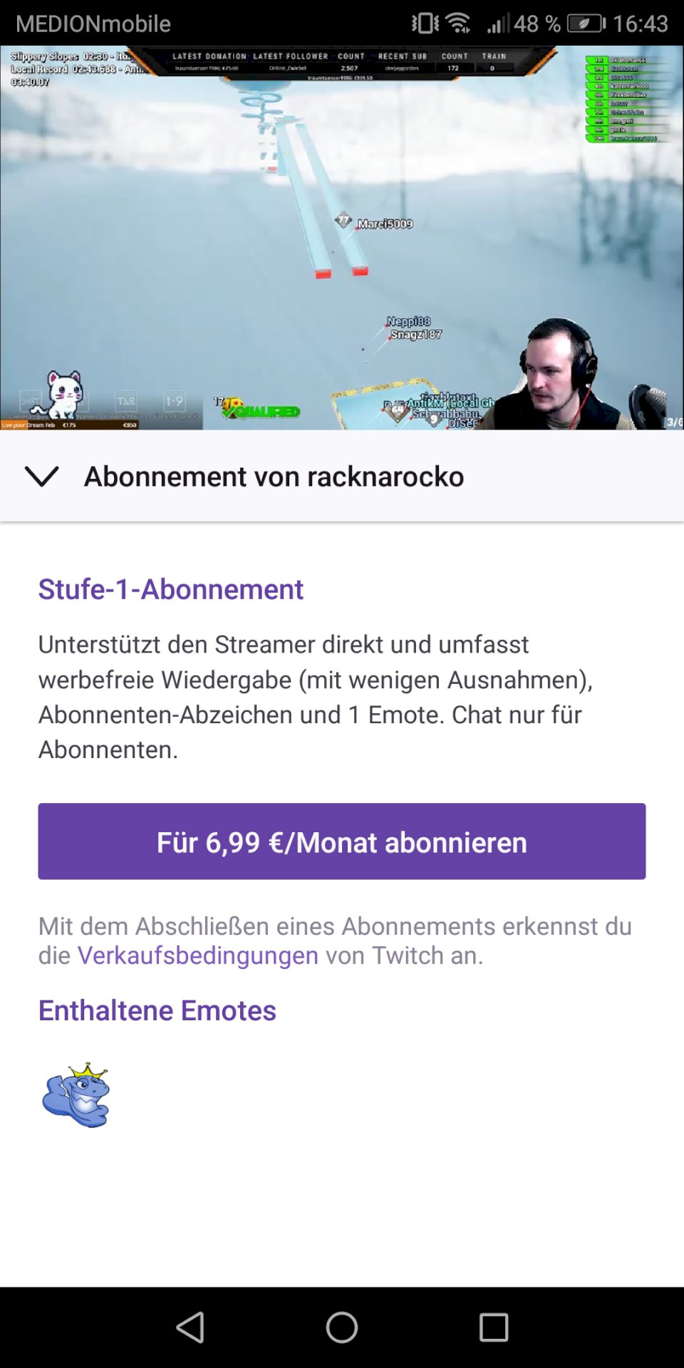 Twitch sub costs 7 euros with me