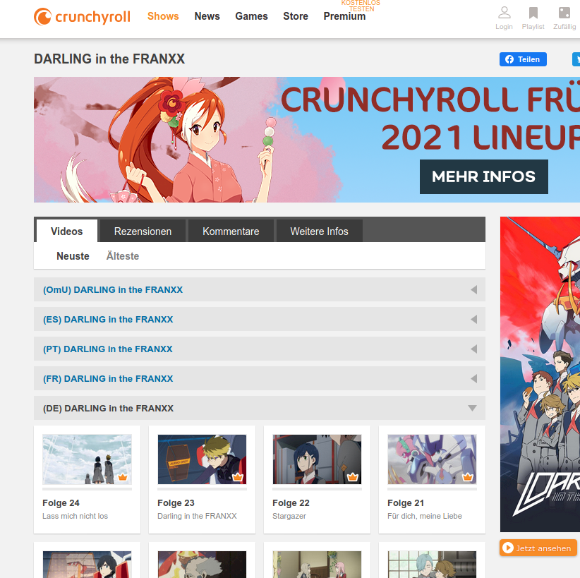 Crunchyroll on ps4