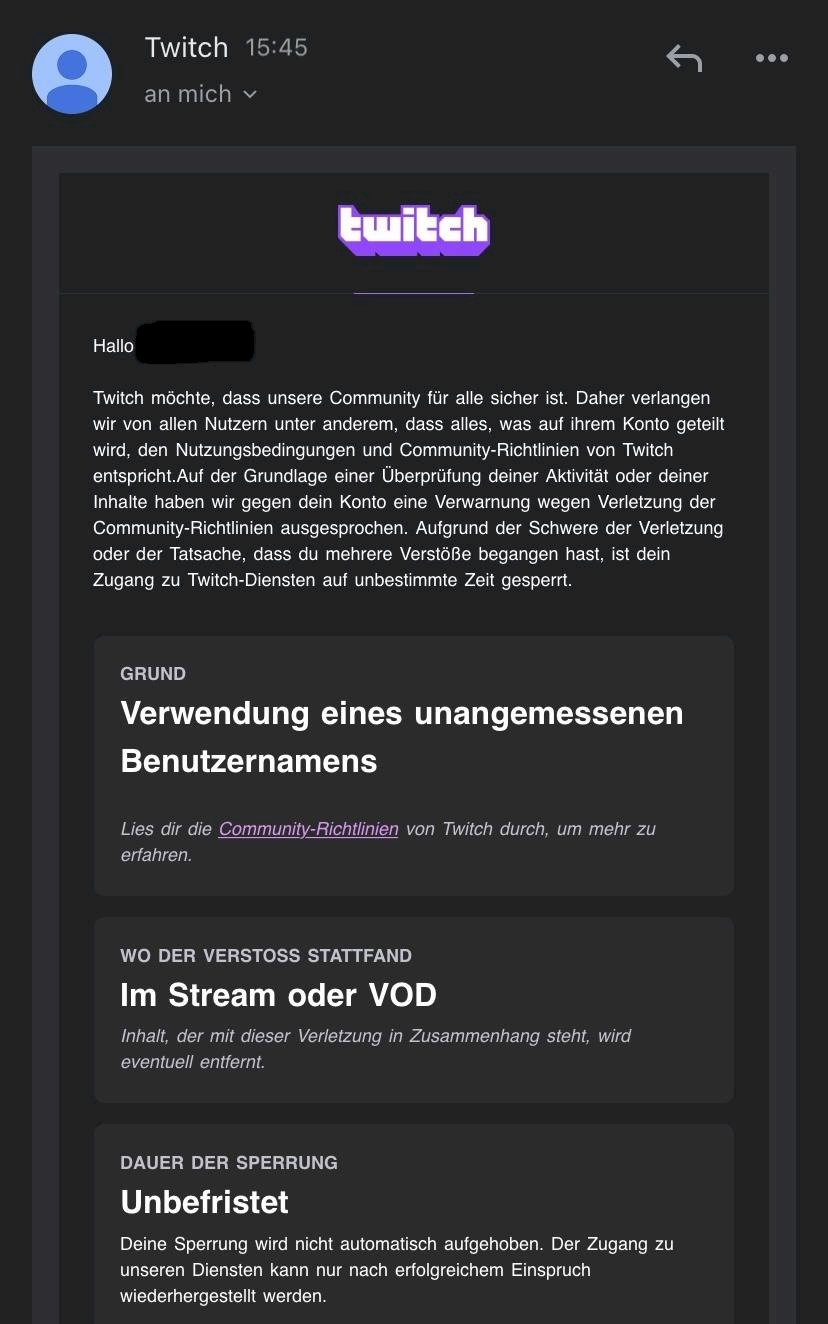 Twitch ban what to do